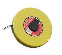 Crabop Mètre ruban en fibre de verre 50 m double face avec boîtier ABS pour ingénierie, construction, arpentage, travaux d'aménagement de jardin, jaune (30 mètres)