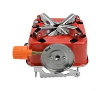 Crabop Mini réchaud de camping carré, 2800 W, brûleur pliable et coupe-vent, cuisinière à gaz portable en acier inoxydable pour randonnée, pique-nique, barbecue, orange