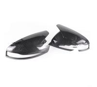 Crabop Paire de coques de rétroviseur en fibre de carbone véritable noir brillant pour Mercedes-Benz C E S GLC GLA GLB W205 W213 W222 X253 LHD (fibre de carbone)