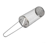 Crabop Panier Barbecue Rotatif 37x9cm Cuisson Uniforme Panier Barbecue | Rotation 360 degrés, cuisson homogène, pour idéal légumes et poissons, acier inoxydable, extérieur
