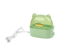 Crabop Petit cuiseur à œufs intelligent, arrêt automatique, chaudière à 2 œufs pour des œufs durs parfaits en quelques minutes, portable pour cuisine, dortoir, camping-car (mains vertes)