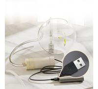 Crabop Pompe à siphon électrique USB auto-amorçante pour transfert d'eau, avec tuyau de qualité alimentaire pour brassage domestique, drainage d'aquarium, blanc, 1 m (10 m)