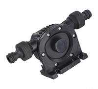 Crabop Pompe de perceuse avec siphon pour nettoyage de bassin, fer nickelé, compacte 10,8 x 8 x 7,7 cm, idéale pour pomper l'eau dans le jardin et la cave en cas d'inondation