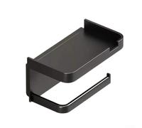 Crabop Porte-Essuie-Tout Adhésif Inox Noir Sans Perçage(Black)