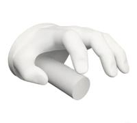 Crabop Porte-papier toilette mural en forme de griffe gothique imprimé 3D unique en forme de main pour salle de bain, robuste pour matériau PLA, noir, 15,8 x 15,8 x 14 cm (blanc)