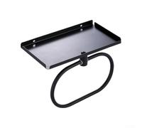 Crabop pour étagère Angle Triangle pour Salle de Bain Noire pour étagère(Square)