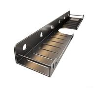 Crabop pour étagère Murale Salle de Bain 40x12cm pour robuste pour | Installation perçage, fort, acier , 40x12x6cm, gris pour gunmetal, pour idéal location