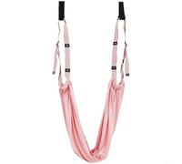 Crabop Sangle de balançoire de yoga aérienne, corde d'inversion haute densité anti-gravité avec ceinture de 40 mm de large pour le fitness à domicile, les étirements et la flexibilité (rose)