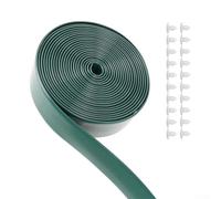 Crabop Sangle en PVC pour réparation de chaise de patio - Sangle verte de 3 m avec rivets - Remplacement robuste pour meubles de plage et de pelouse - Fixation de siège de jardin d'extérieur (6 m)