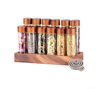 Crabop Set 12 Tubes Café 2oz Pour Espresso Single Dose Pratique(12pcs) | Verre borosilicate solide, résistant aux chocs thermiques, étanche à l'air, pour idéal conservation longue durée