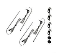 Crabop Sonde à 9004190170 Acier Inoxydable pour Gravity 560/800/1050, Résistante Haute Température avec Clips et Joint, pour accessoire de Remplacement pour Cuisson Précise au Barbecue(4set)