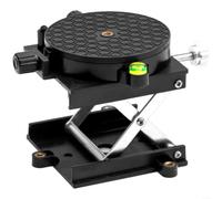 Crabop Support de nivellement en alliage d'aluminium avec base rotative à 360°, hauteur réglable de 4,5 à 11 cm, plate-forme stable pour expériences de biologie, physique, chimie en laboratoire