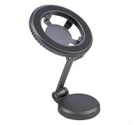 Crabop Support de téléphone de voiture, avec cadran lumineux, base en aluminium pliable, rotation à 360°, forte adhérence, plusieurs couleurs, pour voitures et camions (bleu)