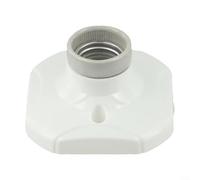 Crabop Support Lampe E27 Porcelaine Résistant Chaleur Intérieur | Résiste à 600°C, intérieur céramique pure, coque PVC pour robuste, pour idéal zones industrielles, sécurité maximale