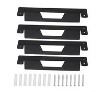 Crabop Supports de montage robustes pour ToughBuilt pour Stacktech, kit mural en fer noir, boîte à outils sécurisée pour atelier, garage, lot de 2 ou 4 (4 pièces)