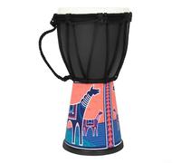 Crabop Tête de djembé peinte à la main de 10,2 cm, percussion réglable en PVC accordée à la corde pour enfants, éducation musicale et exploration du rythme culturel (A)