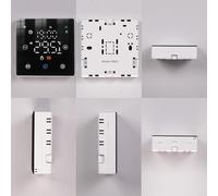 Crabop Thermostat WiFi sans fil à piles pour chauffage de chaudière à gaz, télécommande par application, thermostat d'ambiance WiFi avec minuterie, compatible avec commande vocale (noir)