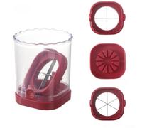 Crabop Trancheuse Manuelle Acier 304 Design Compact Trancheuse Manuelle(red)