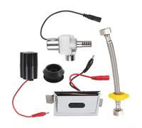 Crabop Vanne de chasse automatique infrarouge pour urinoir, capteur intelligent à double mode pour économiser l'eau, portée réglable de 30 à 100 cm, toilettes commerciales G1/2 (A)