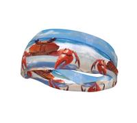 Crabs on The Beach Basketball Fitness Bandeau élastique Unisexe Sport Course Cyclisme Yoga Bande absorbant la transpiration