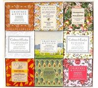 Crabtree & Evelyn 9 savons à broder classiques de 99,2 g chacun (jardiniers, Summer Hill, Nantucket, avocat, lait d'amande)