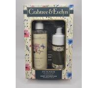 Crabtree & Evelyn Summer Hill Body Hydration Set - Brume corporelle apaisante (226 ml) Huile pour le corps (113 ml)