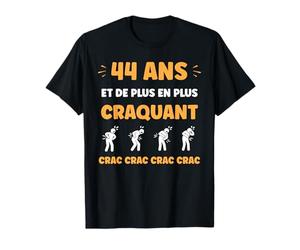 Crac Fatigue craquant 44 Ans Age Anniversaire Humour 44 Ans T-Shirt