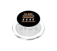Crac Humour Fatigue craquant 53 Ans Anniversaire Age 53 Ans PopSockets PopGrip pour MagSafe
