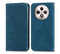 Cracedily Coque pour Oppo Reno12 FS 5G Pochette, Etui Protection Housse Premium en Cuir PU, Etui à Rabat Pochette de Portefeuille Étui pour Oppo Reno12 F 5G Case, Bleu Vert