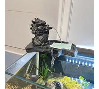 Cracheur décoratif pour Petit Bassin, décoration d'aquarium avec Cascade et Filtre, avec Pompe, Idéal pour bassins à carpes Koï, Jardins et Tables Basses(8x8x14cm)
