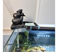Cracheur décoratif pour Petit Bassin, décoration d'aquarium avec Cascade et Filtre, avec Pompe, Idéal pour bassins à carpes Koï, Jardins et Tables Basses(10x7x14cm)