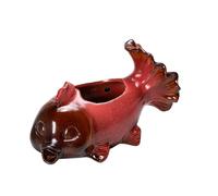 Cracheurs d'étang, Arroseur Céramique Forme De Carpe pour Décoration De Jardin, fontaines de Piscine pour piscines Hors Sol, Cascade Aménagement(Red)