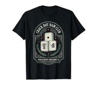 Crack Dot Bam Club Motif Rétro Joueur de Mah-Jong T-Shirt