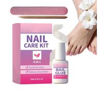 Cracked Nail Repair Kit, Silk Wrap Glue File Set, Quick Fix Damage with Strengthening Bond Formula, Home Salon Use Set, Nail Recovery Care Kit, Repair for Toenail Protection Care