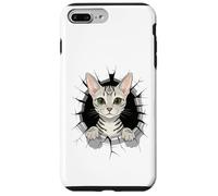 Cracked Wall Egyptian Mau Coque pour iPhone 7 Plus/8 Plus