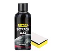 Cracked Windshield Repair Kit, 100ml Car Glass Scratch Remover Wax With Sponge - Quickly Fades Fine ĺines & Swirl Marks, Restores Shine To Automotive Surfaces