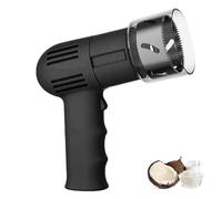 Cracker Automatique À la Noix de Coco, Outil Électrique de Perçage Et de Craquage de la Noix de Coco en Acier Inoxydable de 6 Cm, Adapté Aux Noix de Coco Jeunes Et Mûres(Black)