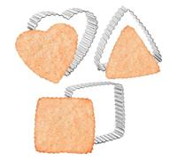 Cracker Cutter - Moule à craquelins en acier inoxydable | min-i cookie Cutter Set | Ensemble de planches à découper à biscuits coeur | pour ustensiles de four et compléments alimentaires | Cutter Stam