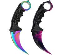 Cracker24 Lot de 2 outils de camping de qualité supérieure, chasse, extérieur, collection réelle, survie Counter-Strike Global Offensive + Case By Cracker24 (Violet + Fade)