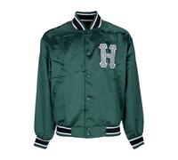 Crackerjack Satin Baseball Jacket Veste Bomber Homme Vert Foret FOREST GREEN L