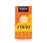 Crackers au citron et curcuma - Sans gluten - Maria Confeitaria - 150g - Fabrication artisanale - Idéal pour accompagner le thé - Produit gourmet portugaise