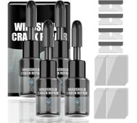 CrackFix Pro Kit, Car Windshield Crack Repair Fluid Kit, DIY Auto Glass Repair Kit for Cracks, Chips, and Bulls-Eyes on Windshields, Simple Operation (4Pcs)