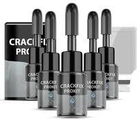 CrackFix Pro Kit, Car Windshield Crack Repair Fluid Kit, DIY Auto Glass Repair Kit for Cracks, Chips, and Bulls-Eyes on Windshields, Simple Operation (5Pcs)
