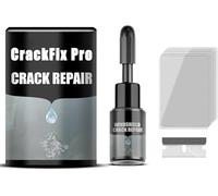 CrackFix Pro Kit, Car Windshield Crack Repair Fluid Kit, DIY Auto Glass Repair Kit for Cracks, Chips, and Bulls-Eyes on Windshields, Simple Operation (1PCS)