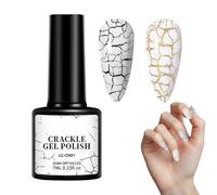 Crackle Gel Nail Polish - Decorative Fingernail Lacquer, Shimmering Gel Coat for Girls, 7ml Glossy Polish with Easy Application, Manicure Supplies, Sparkling Nail Color for Formal Events