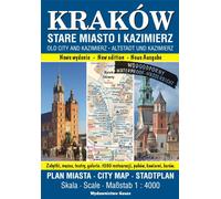 Cracovie. La vieille ville et Kazimierz. Plan de la ville folio 1:4000 publ. 2023
