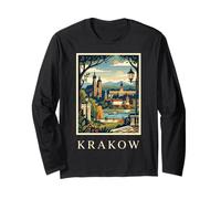 Cracovie Pologne Historique Vieille Ville Vintage Manche Longue