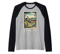 Cracovie Pologne Historique Vieille Ville Vintage Manche Raglan