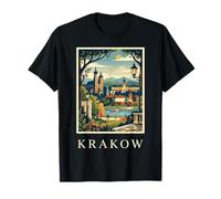 Cracovie Pologne Historique Vieille Ville Vintage T-Shirt