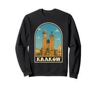 Cracovie Pologne Vintage Basilique Sainte-Marie Sweatshirt